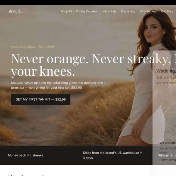 Nixe Beauty — home page of the client site