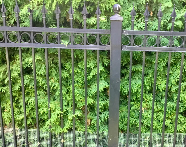 Wrought iron fence installed by Neighborhood Fence