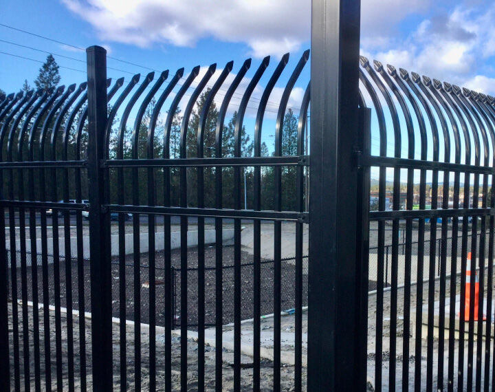 Wrought iron fence by Neighborhood Fence