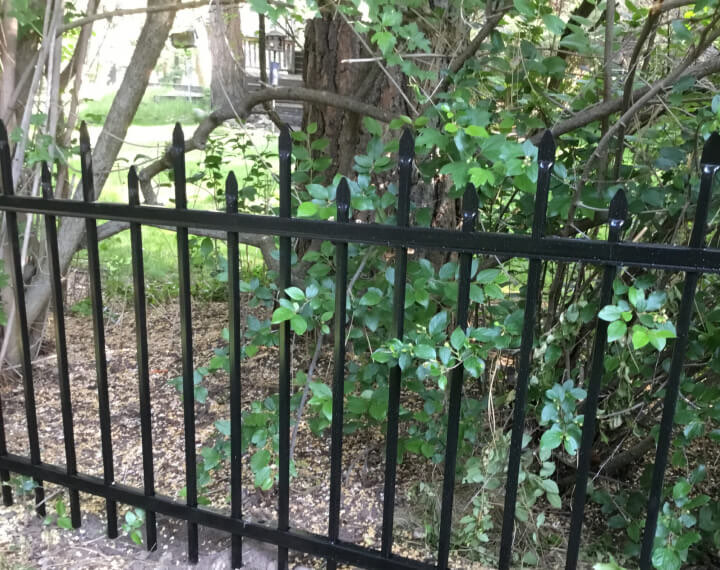 Wrought iron fence by Neighborhood Fence