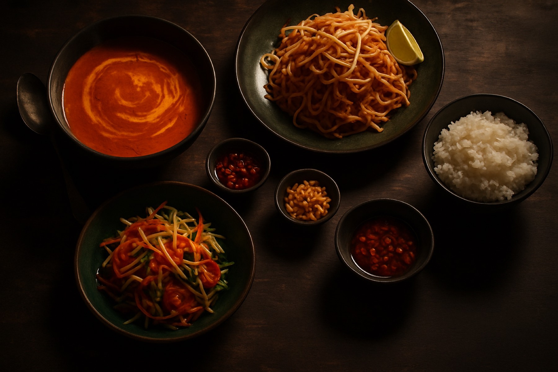 Thai table, illustrative styling
